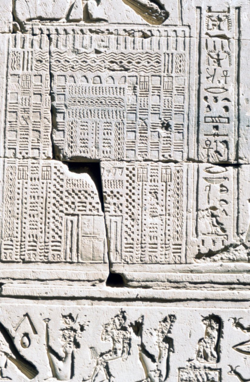 Egyptský kalendář, chrám Kom Ombo, Egypt, 2.–1. století před naším letopočtem od Unbekannt