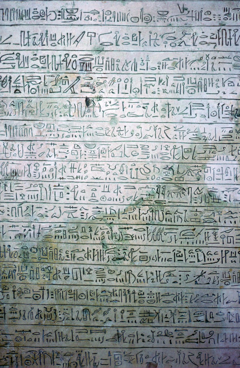 Egyptská vápencová stéla s hieratickým písmem od Unbekannt