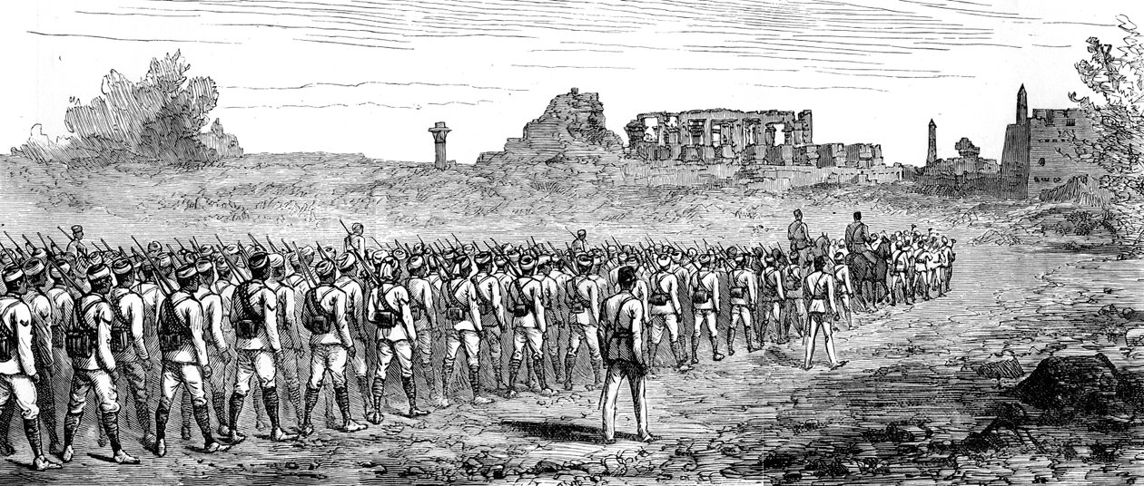 Egyptské jednotky v Karnaku, Egypt 1889 od Unbekannt
