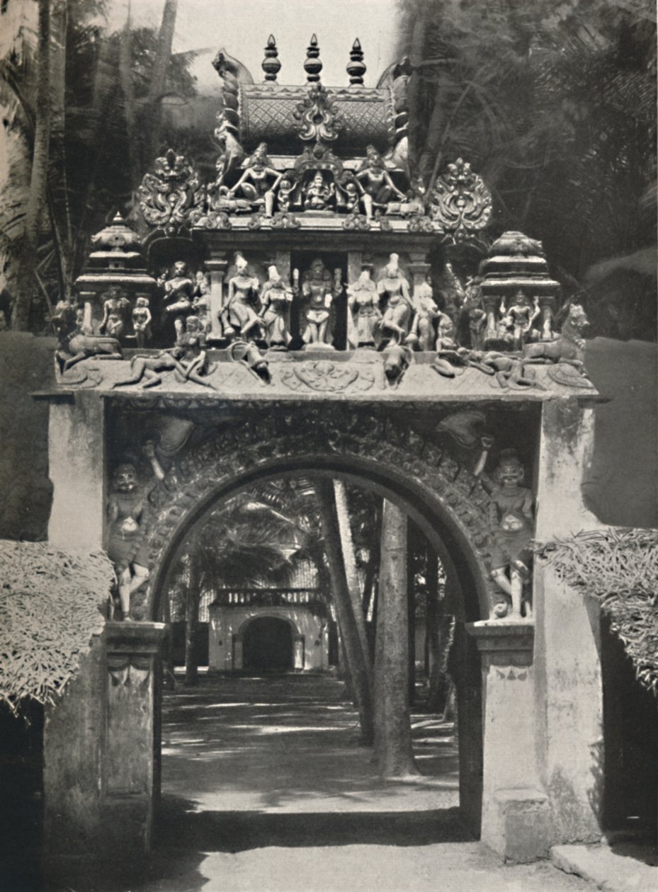 Vchod do hinduistického chrámu, Cejlon, 1926 od Unbekannt
