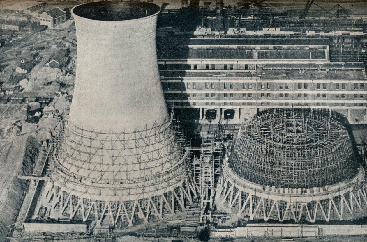 Elektrická elektrárna ve Water Orton, Hams Hall, poblíž Birminghamu, 1928 od Unbekannt