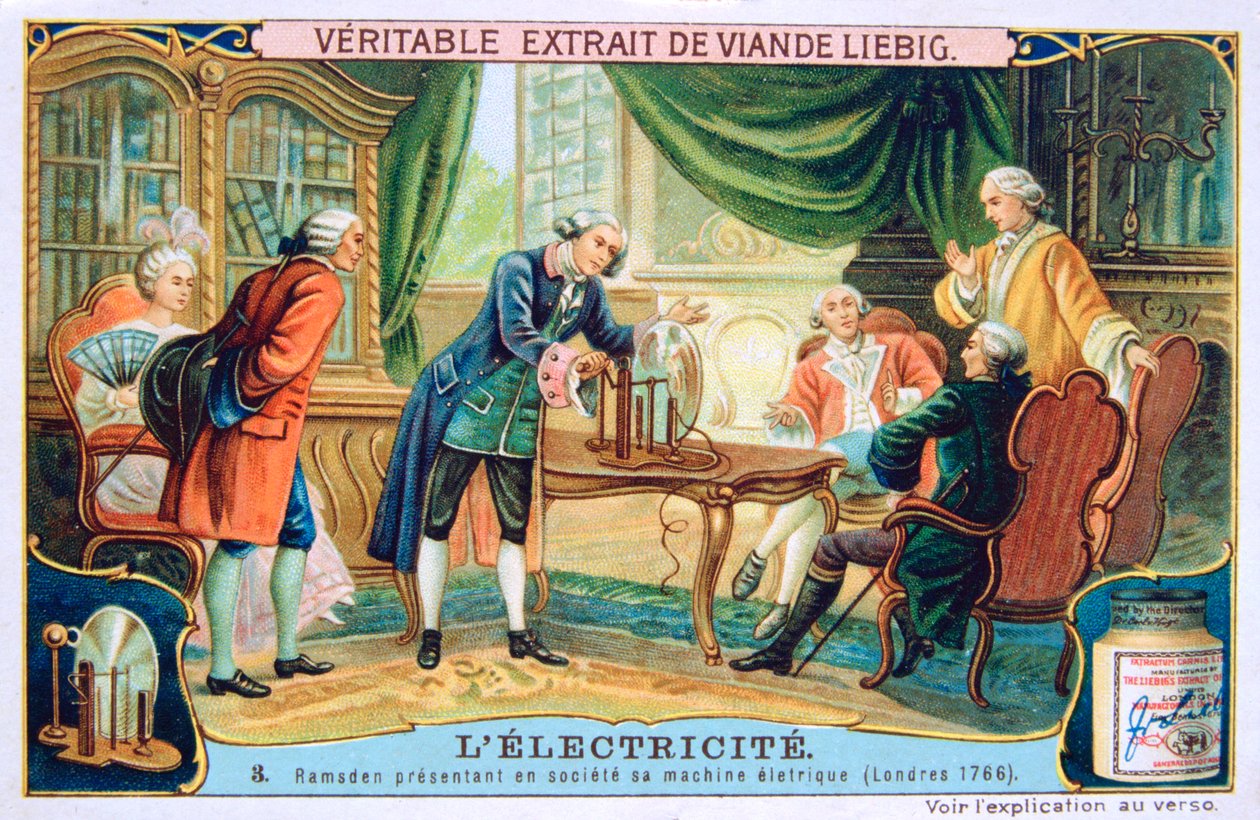 Demonstrace elektřiny, Londýn, 1766, c1900 od Unbekannt