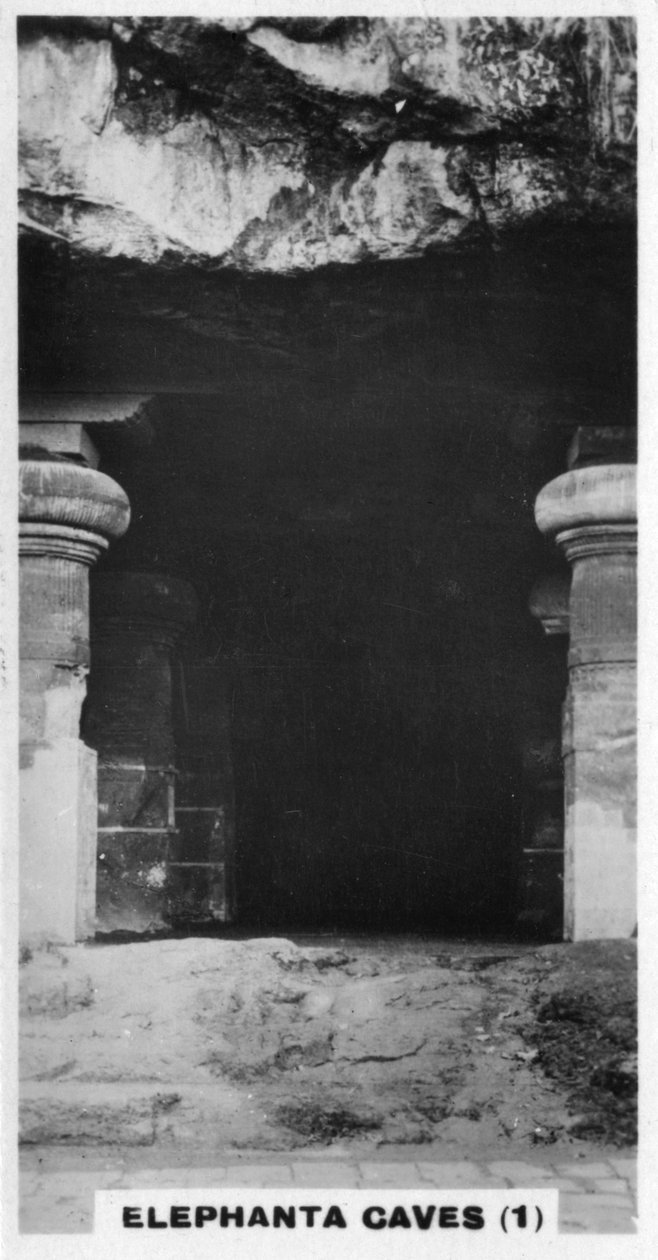 Elephanta Caves, Bombay, Indie, c1925 od Unbekannt