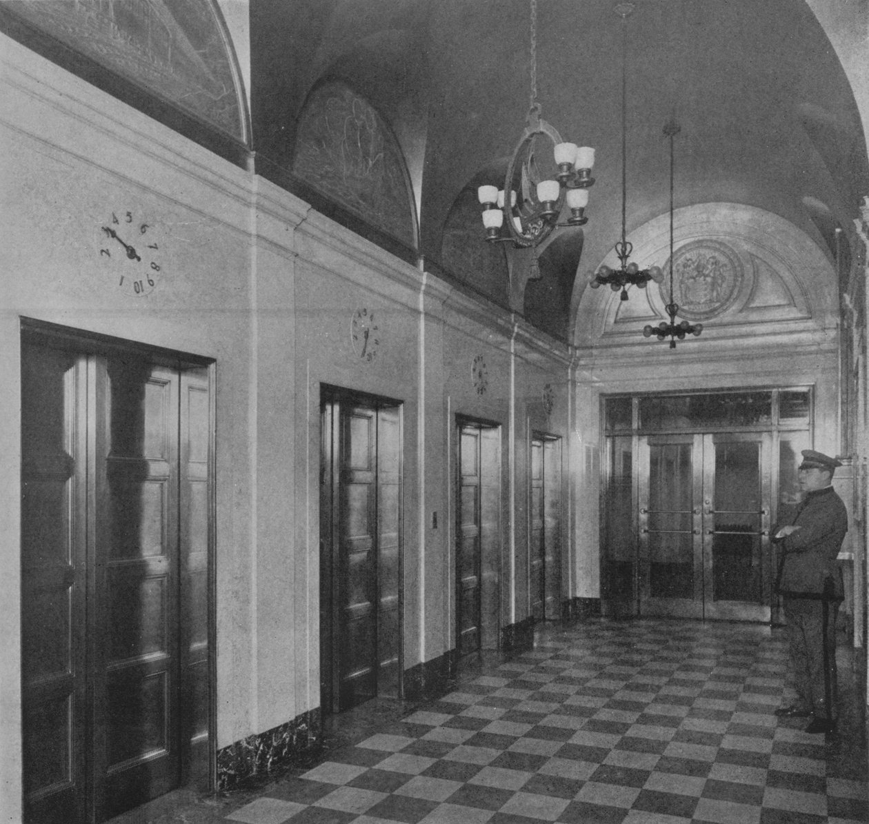 Lobby výtahu, budova obchodní komory, Newark, New Jersey, 1924 od Unbekannt