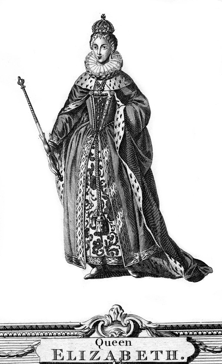 Alžběta I. Anglická, 1533-1603 od Unbekannt