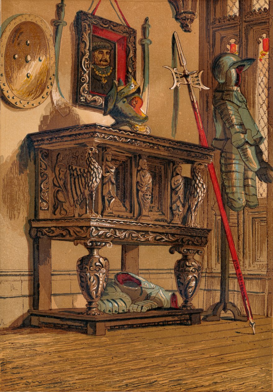 Alžbětinský příborník nebo soudní skříň, c1845, 1864 od Unbekannt