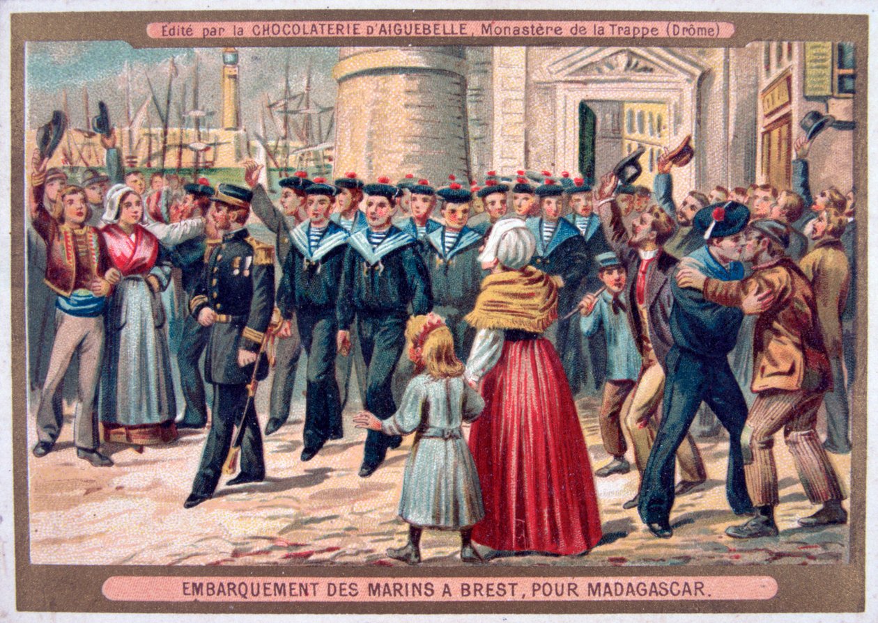 Nalodění námořní pěchoty v Brestu na Madagaskar, 1883 od Unbekannt