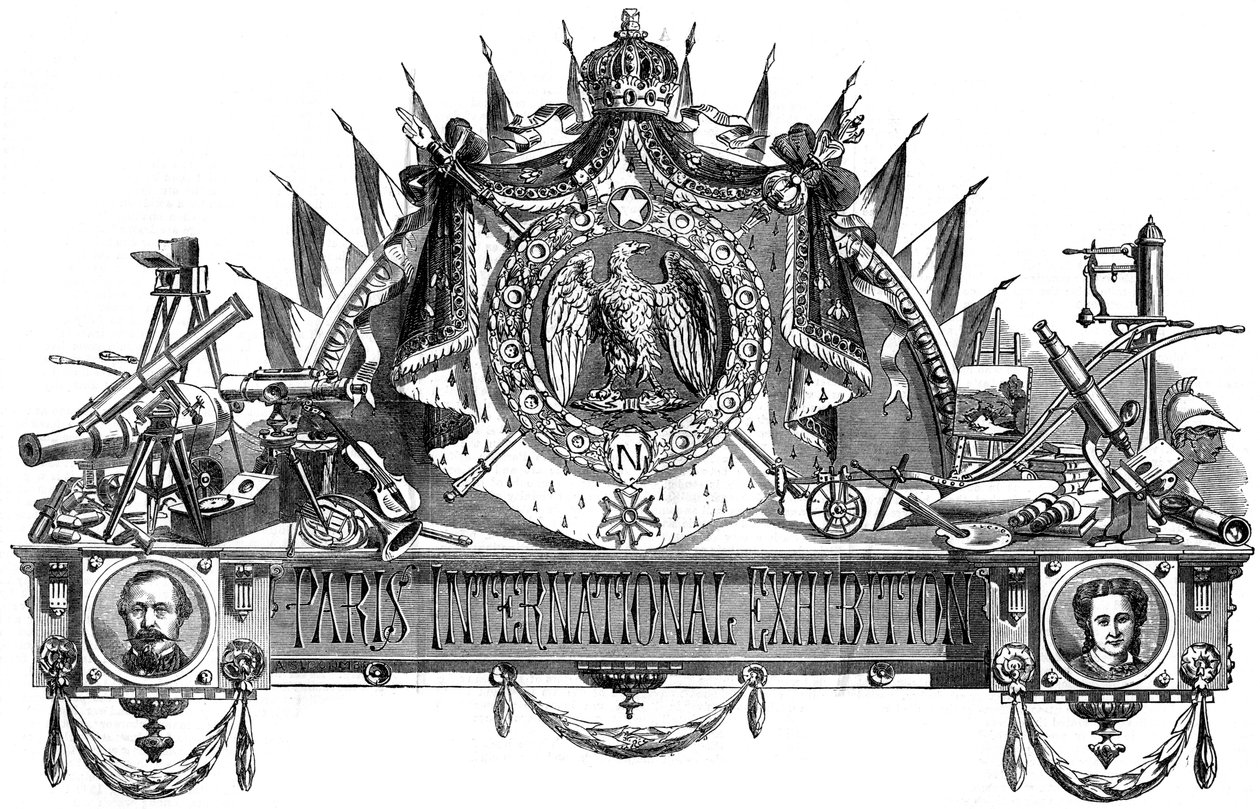 Znak mezinárodní výstavy v Paříži, 1867 od Unbekannt
