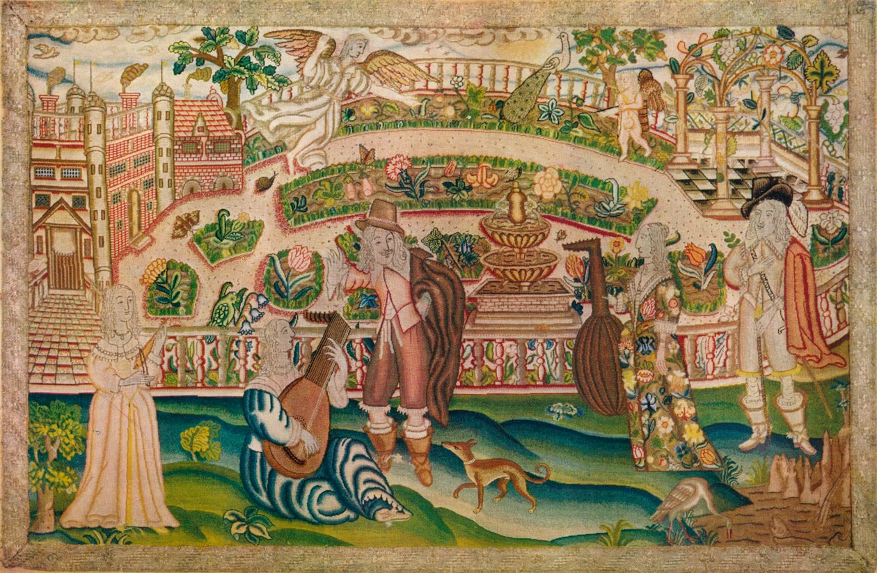 Vyšívaný obrázek, 17. století, 1929 od Unbekannt