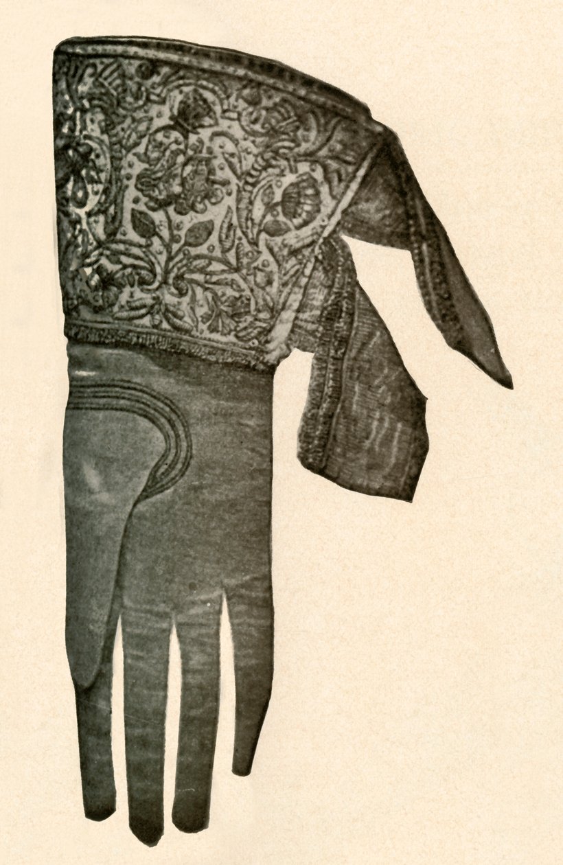 Vyšívaná rukavice, 17. století, 1937. od Unbekannt