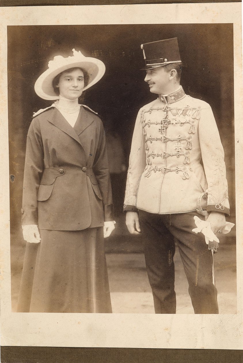 Rakouský císař Karel I. 1887-1922 s císařovnou Zitou. od Unbekannt