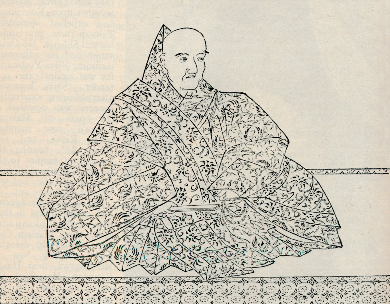 Japonský císař Go-Uda, za jehož vlády byla zničena mongolská armáda, 1907 od Unbekannt
