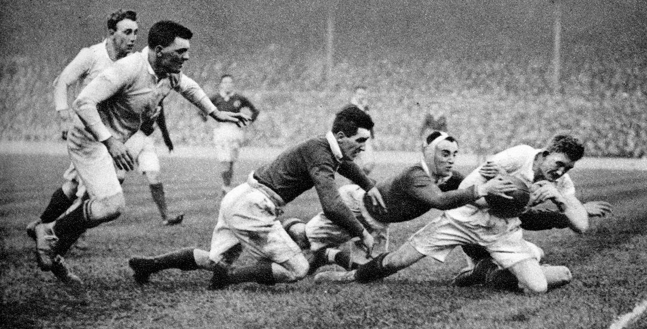 Anglie boduje pokus proti Skotsku, Twickenham, Londýn, 1926-1927 od Unbekannt