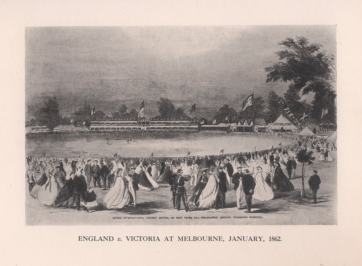 Anglie proti Victorii v Melbourne, Austrálie, leden 1862 1912 od Unbekannt
