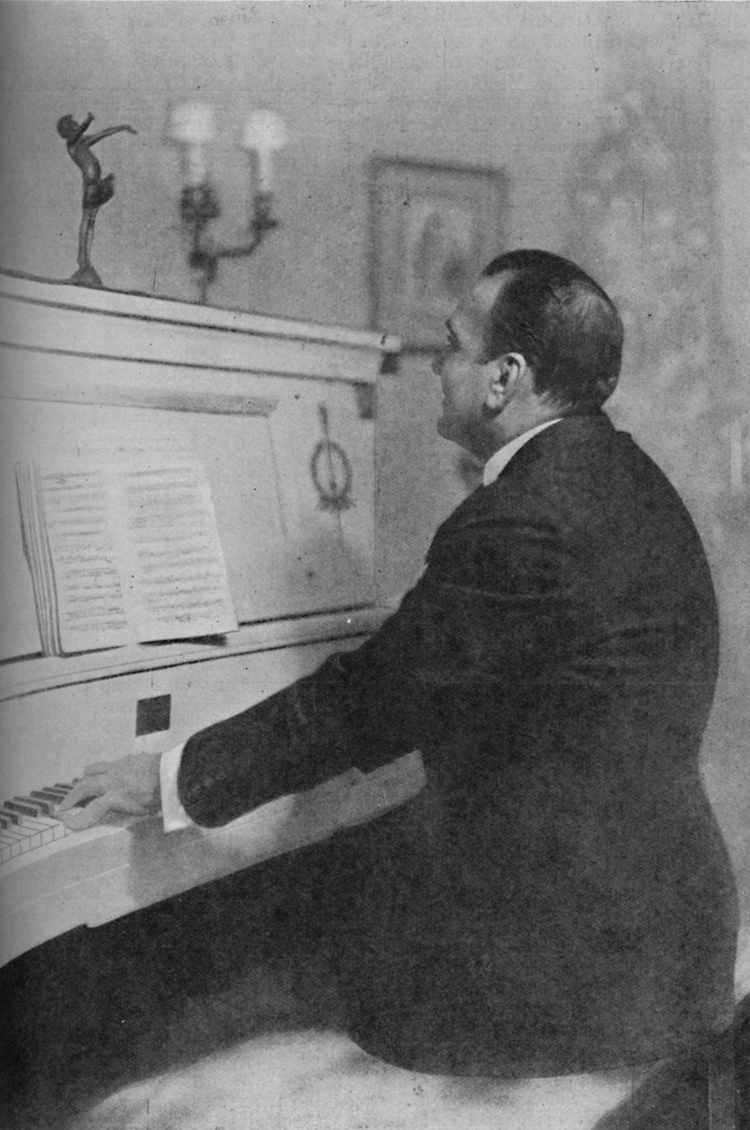 Enrico Caruso - italský slavný tenor na klavír, c1925 od Unbekannt