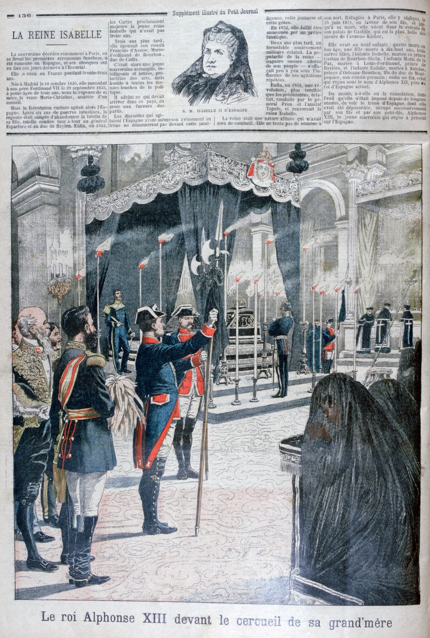 Pohřeb Isabelly II Španělské, klášter El Escorial, 1904 od Unbekannt