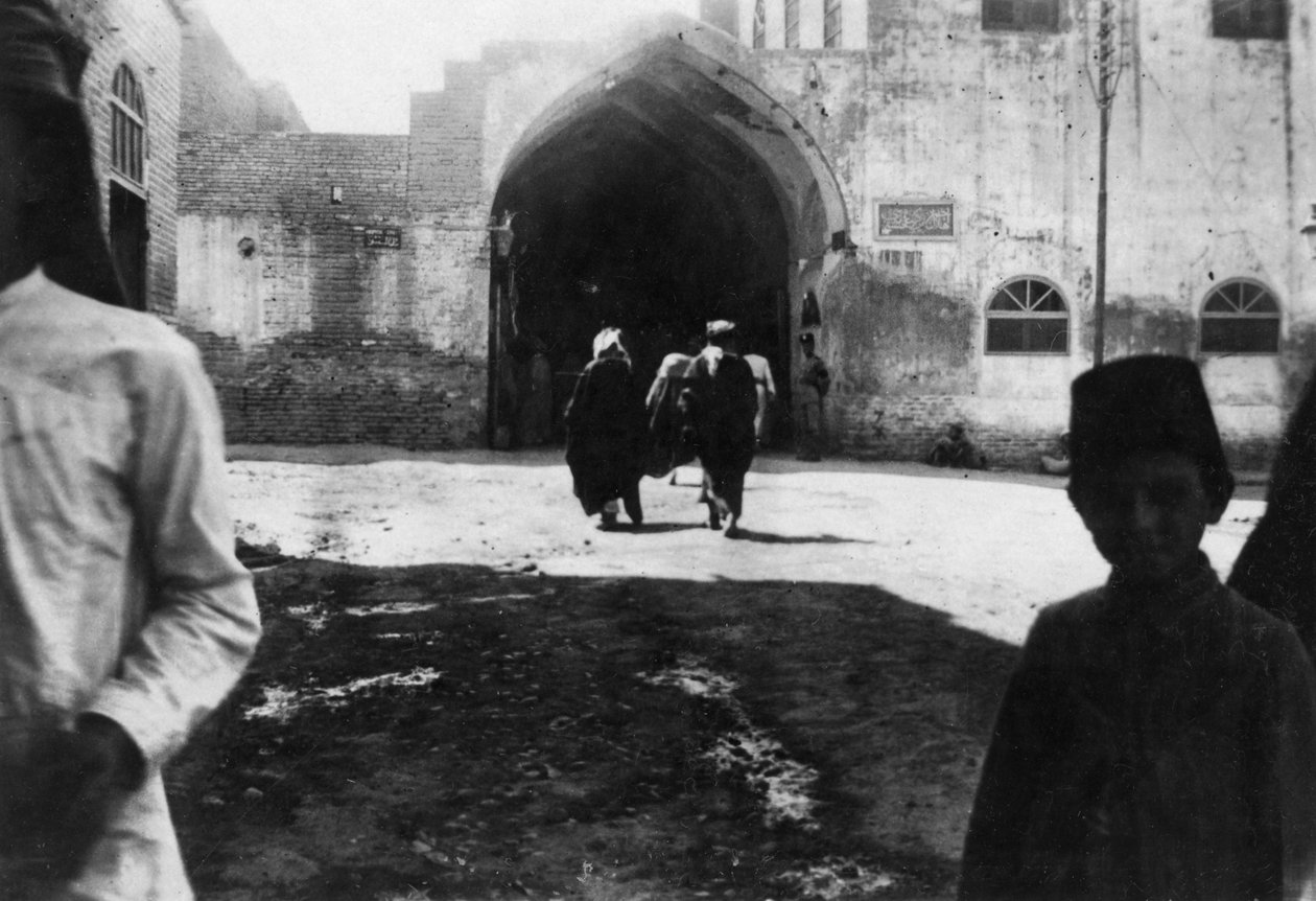 Vstup do bazaru v Bagdádu, Mezopotámie, WWI, 1918 od Unbekannt