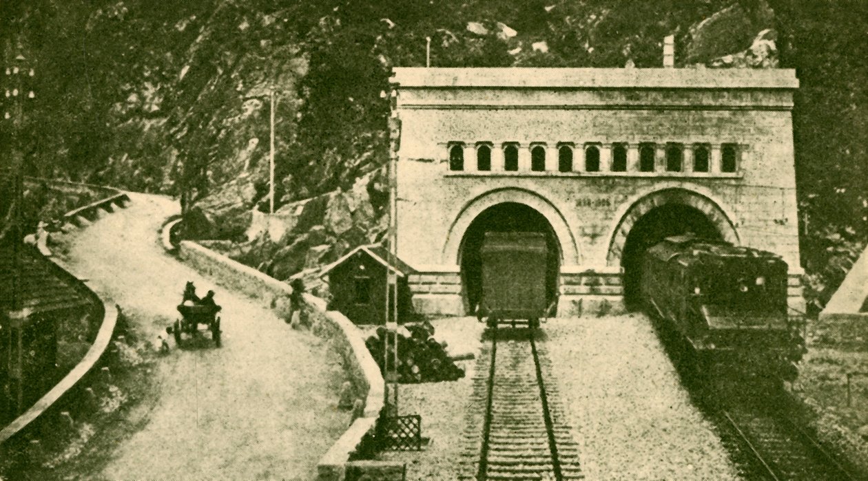 Vchod do Simplonského tunelu 12 12 mil dlouhý spojující Švýcarsko a Itálii, c1930. od Unbekannt