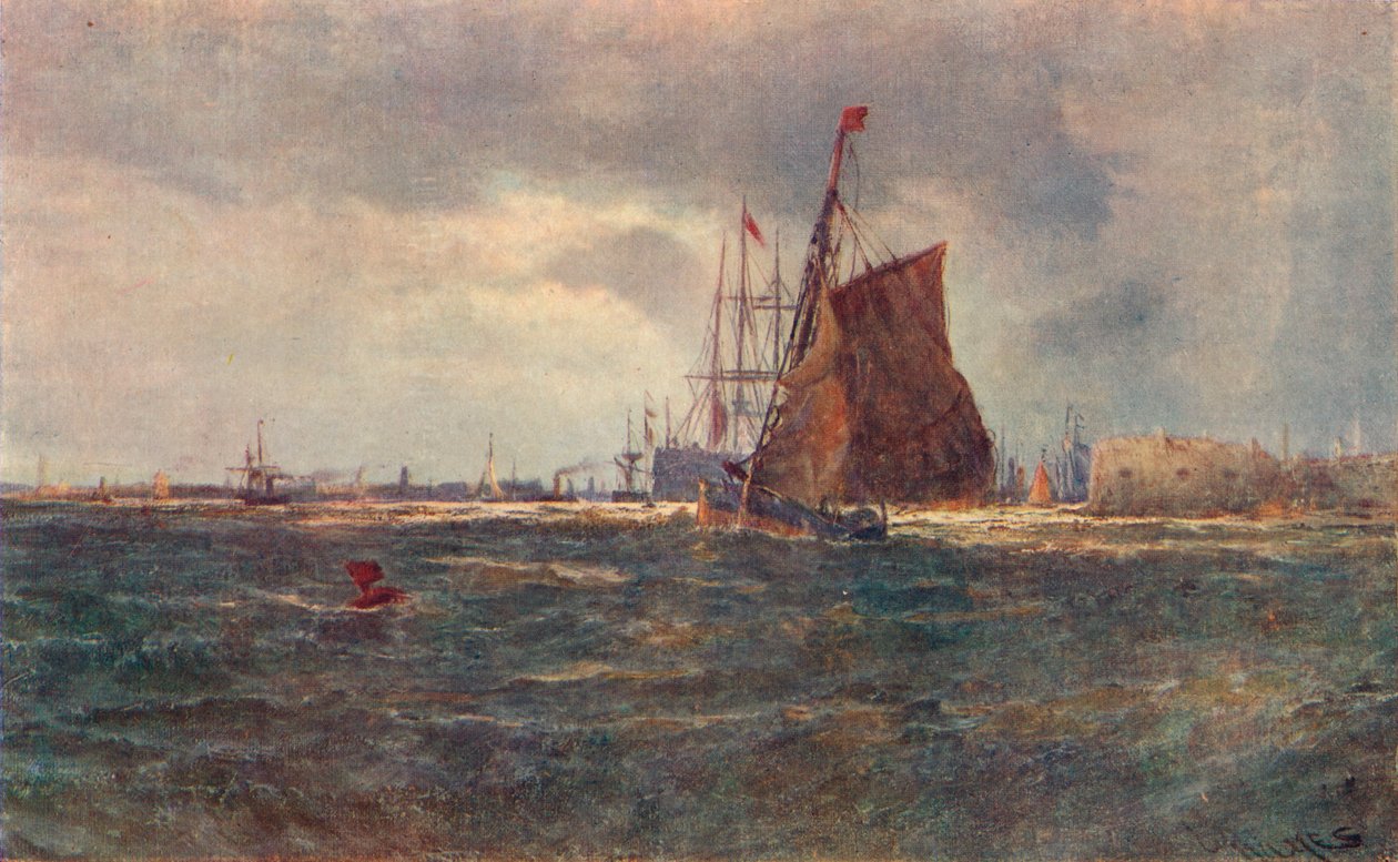 Vjezd do přístavu Portsmouth, konec 19. století 1906 od Unbekannt
