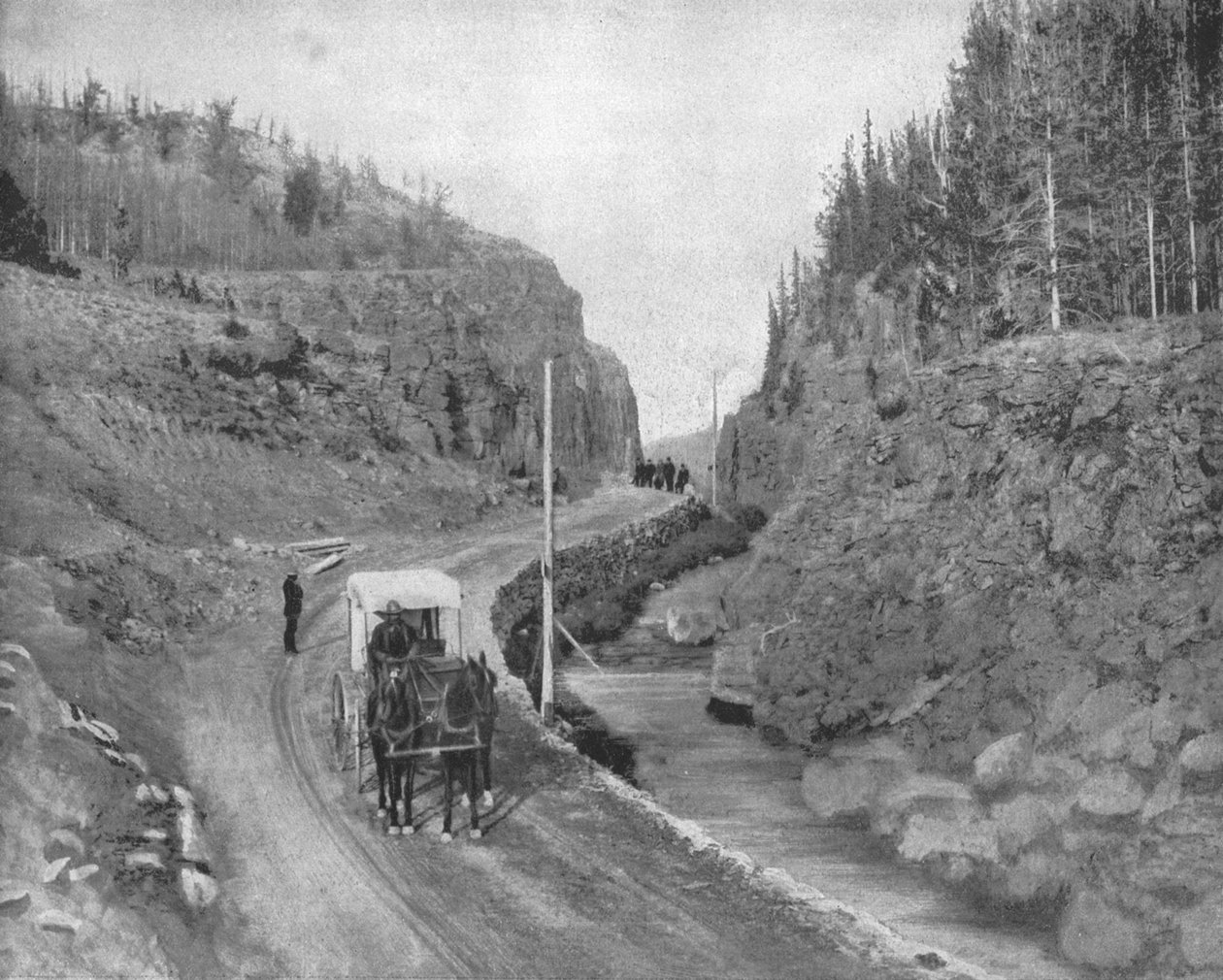 Vchod do Yellowstonského parku, USA, c1900. od Unbekannt