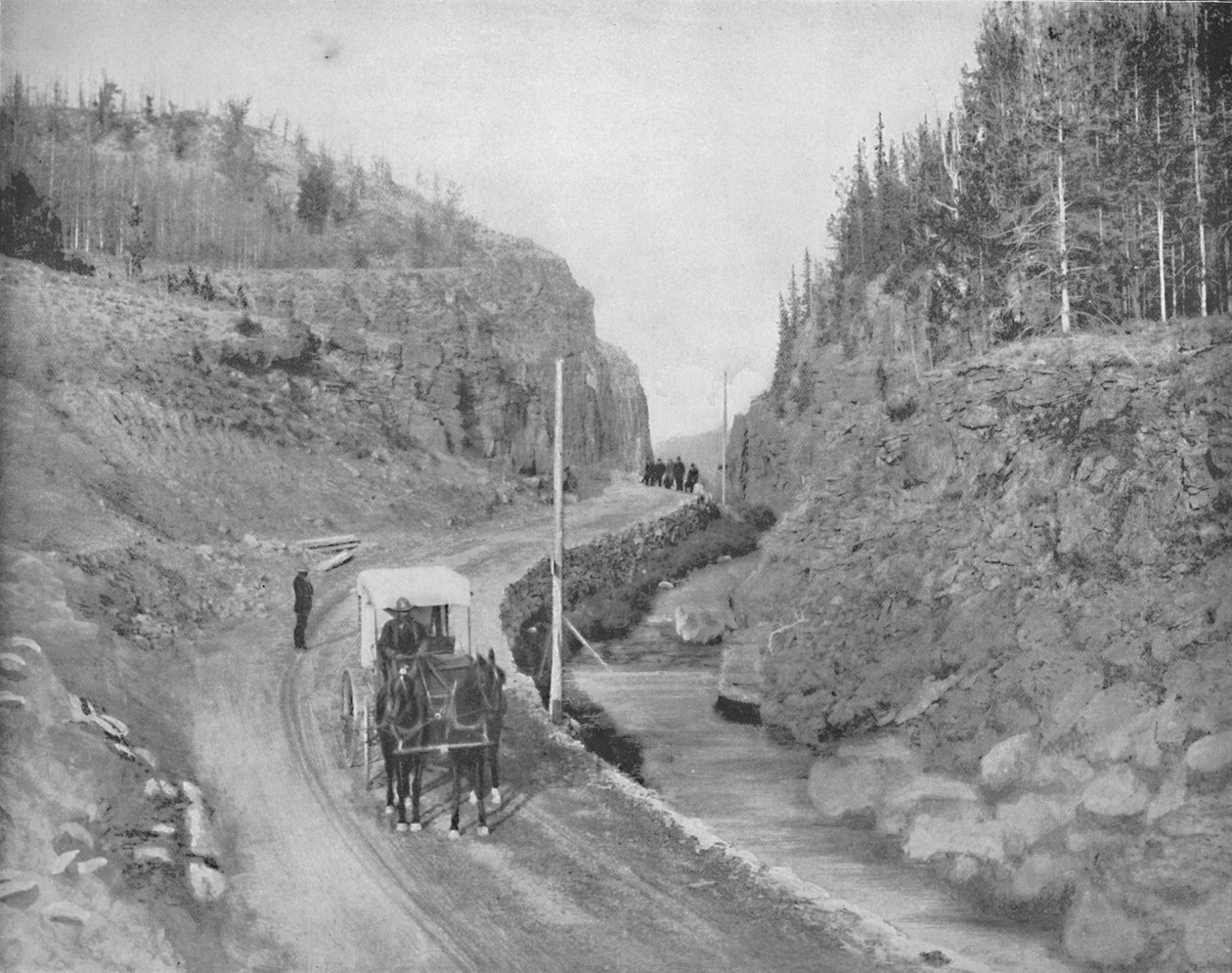 Vchod do Yellowstonského parku, c1897. od Unbekannt
