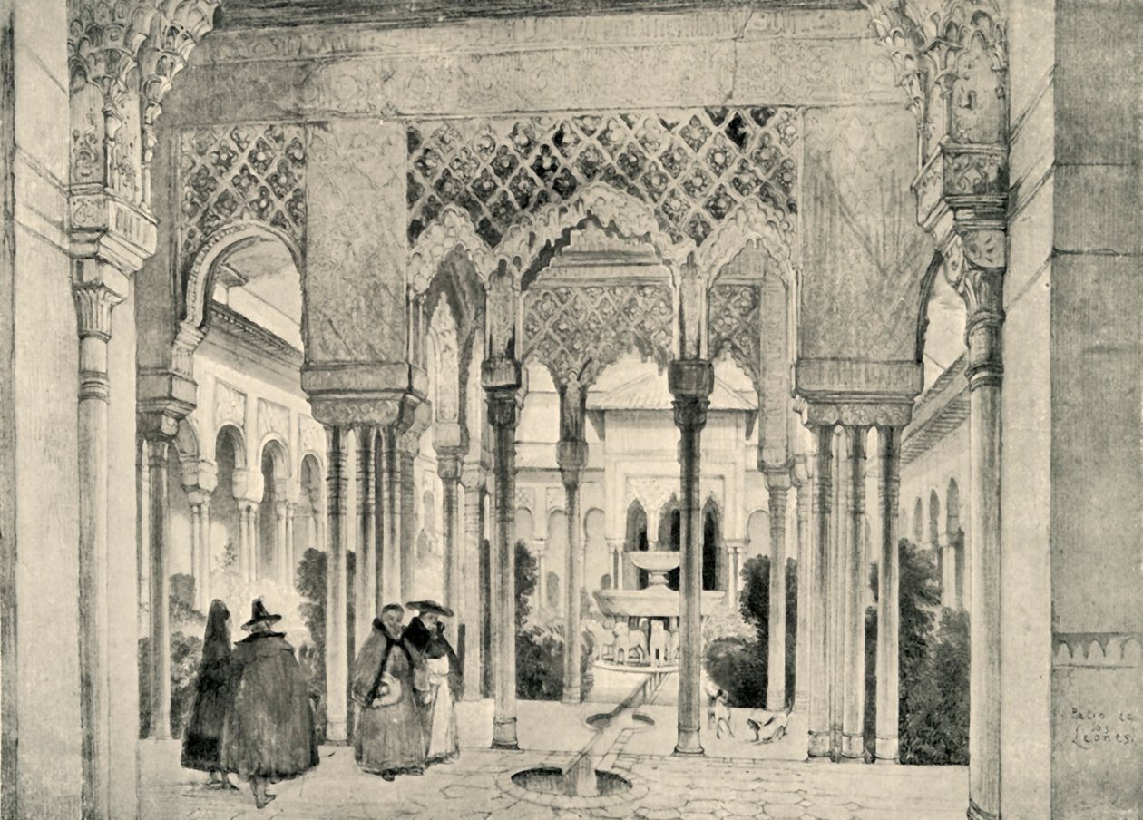 Vchod do dvora lvů, c1830, 1907. od Unbekannt