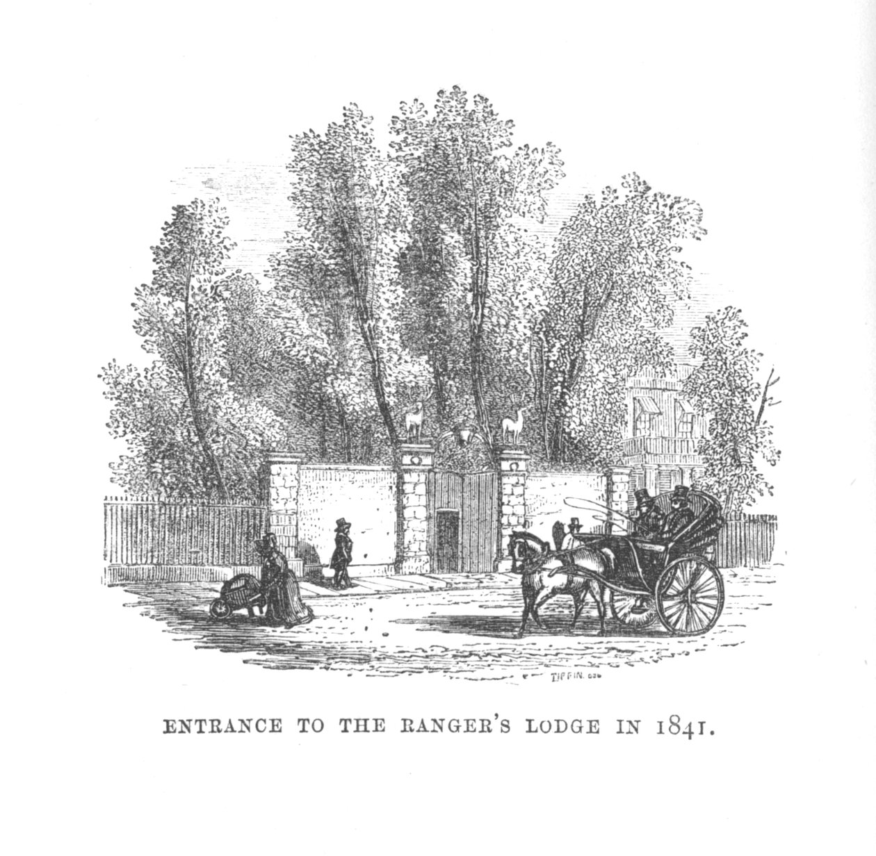 Vchod do Rangers Lodge v roce 1841, c1870 od Unbekannt
