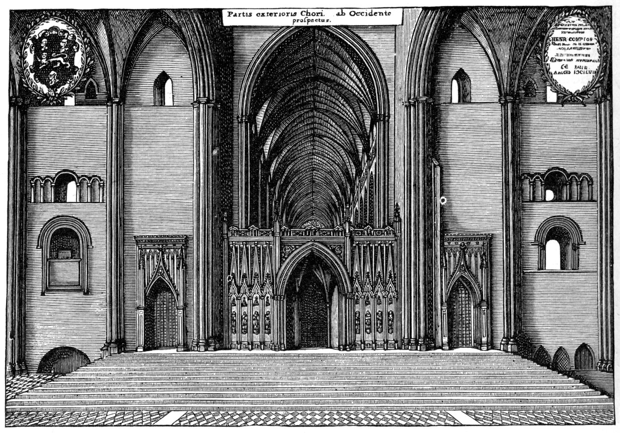 Vchod do chóru staré katedrály St Pauls, City of London, 1892 od Unbekannt