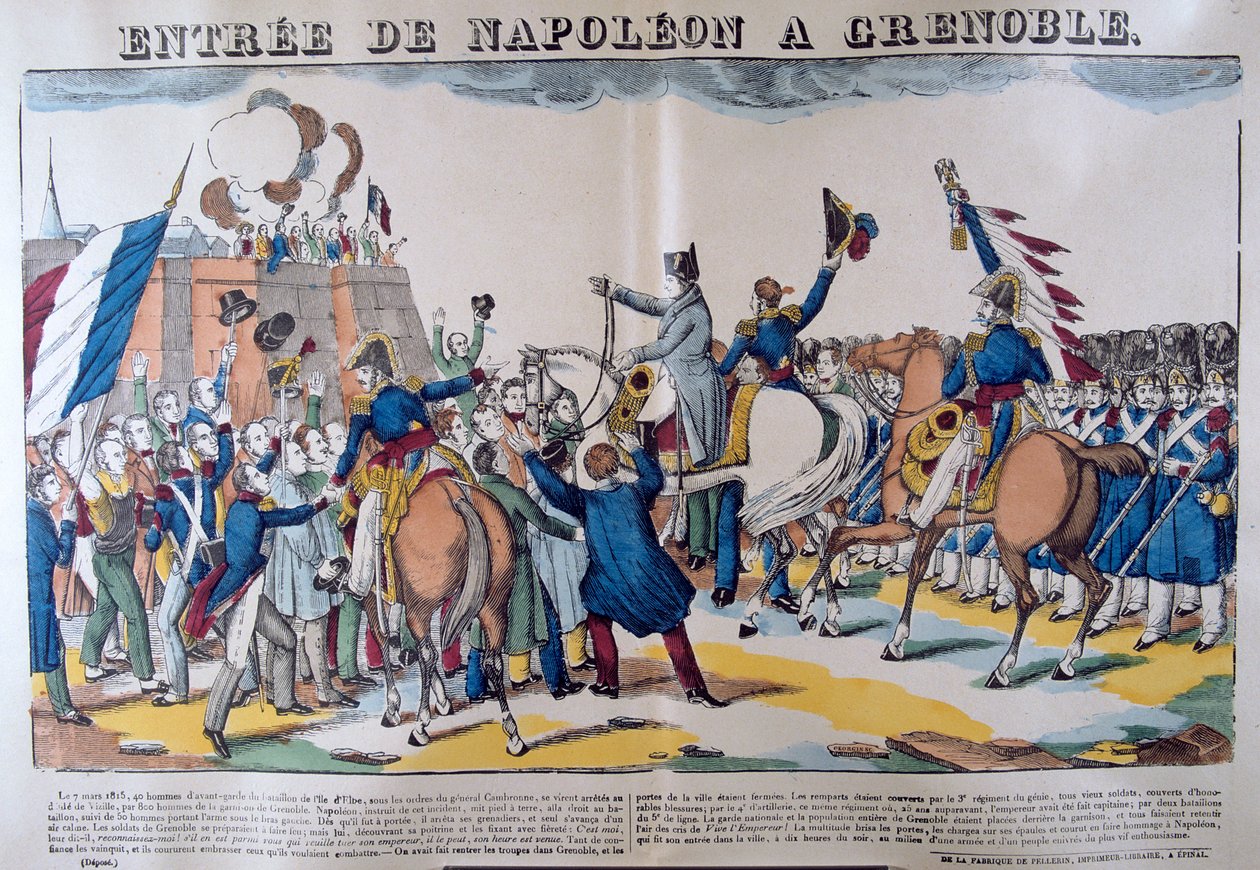 Vstup Napoleona do Grenoblu, březen 1815, 19. století od Unbekannt