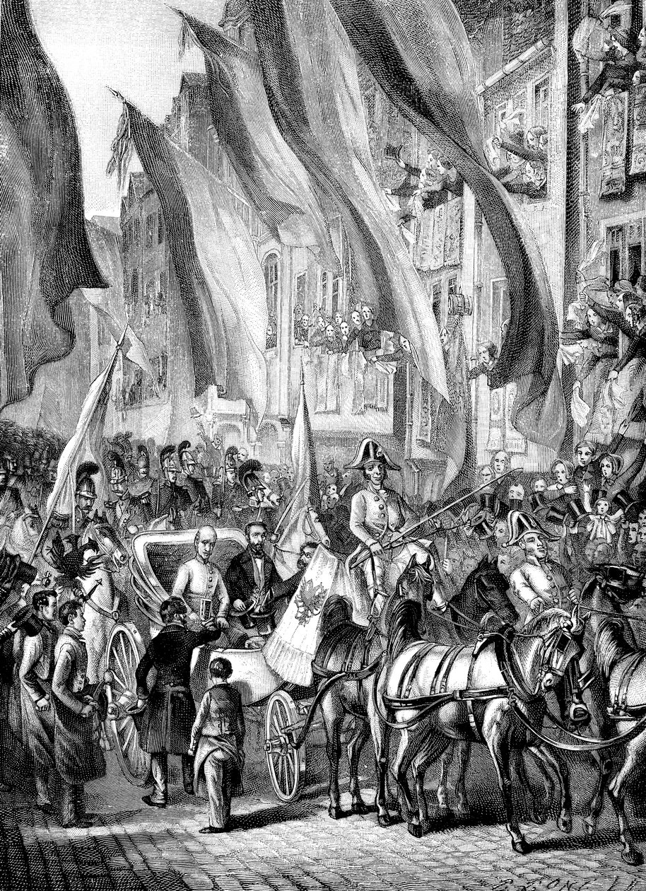 Vstup arcivévody Jana Rakouského do Frankfurtu 11. července 1848 od Unbekannt