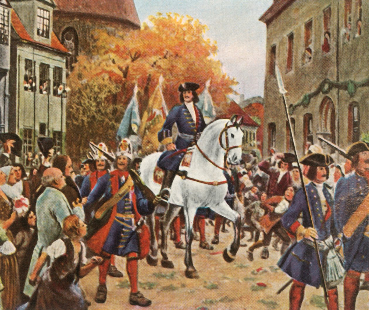 Vstup prince Leopolda I. do Dessau po válce o španělské dědictví, 1712, 1936. od Unbekannt