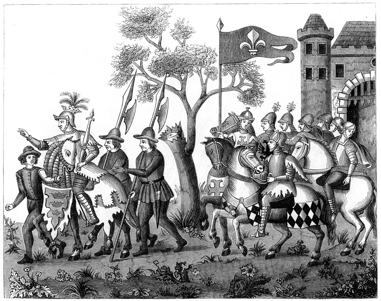 Vstup krále Epinette, 16. století 1849 od Unbekannt