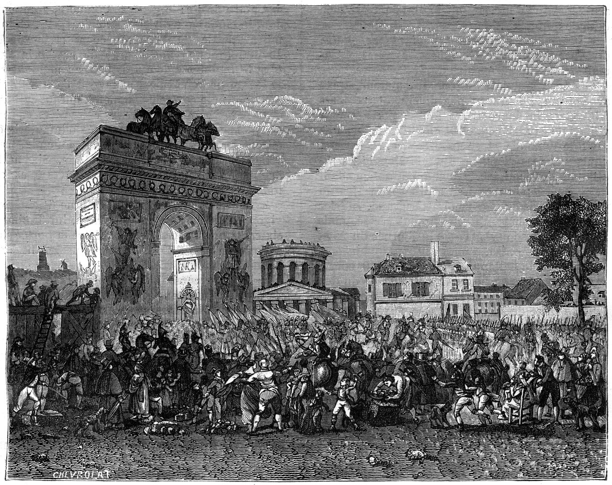 Vstup Národní gardy do Paříže, po pruském tažení, 1807 1882-1884 od Unbekannt