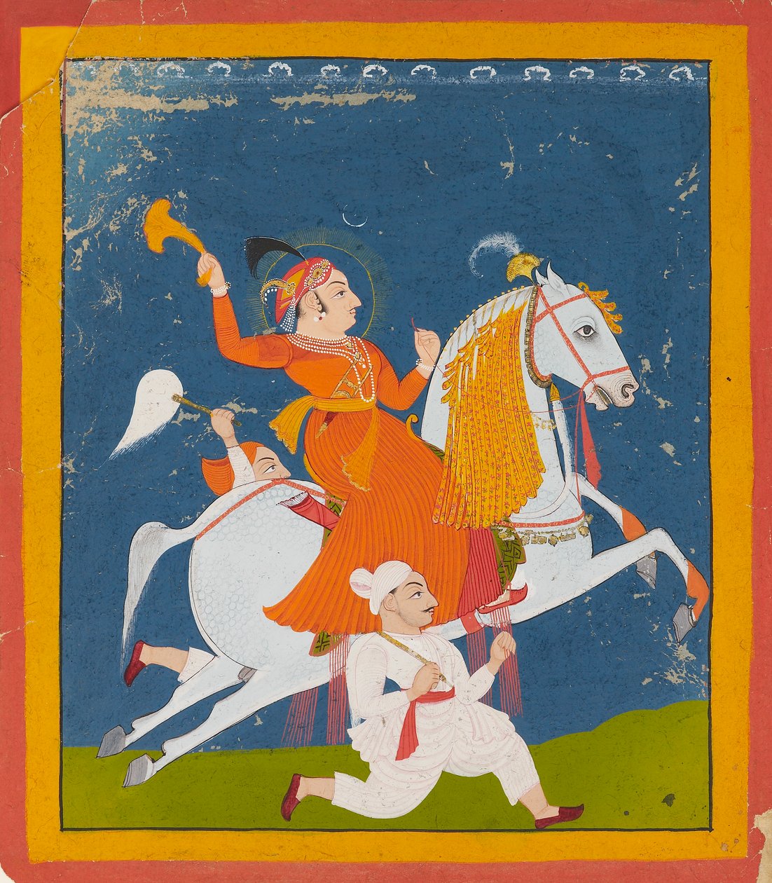 Jezdecký portrét Maharana Bhim Singh z Mewar, c1785 od Unbekannt