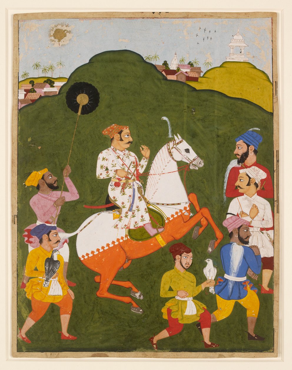 Jezdecký portrét Maharana Raj Singh I z Mewar, 1670 od Unbekannt