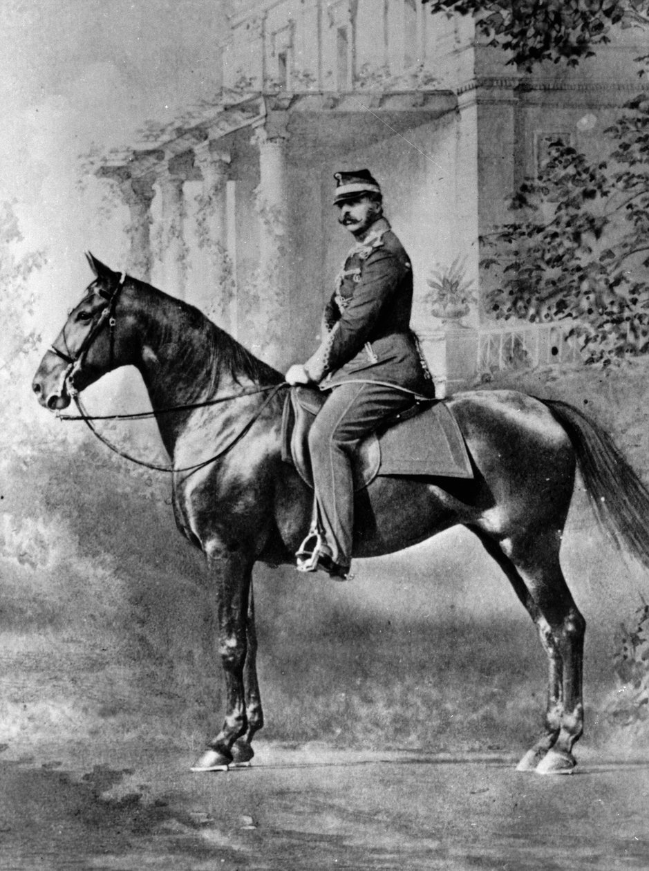 Jezdecký portrét ruského cara Alexandra II., c1861-c1865 od Unbekannt