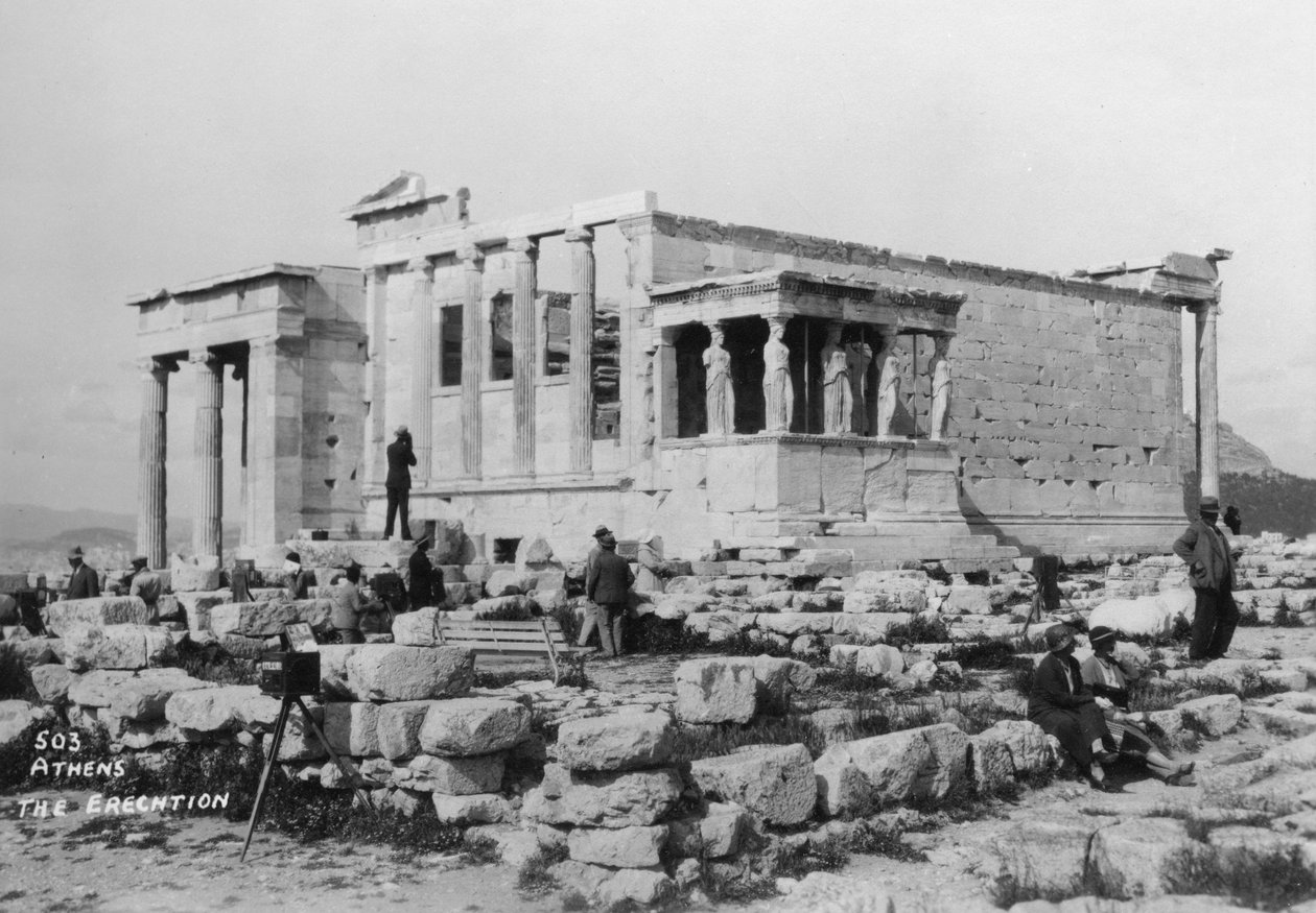 Erechtheion, Atény, Řecko, 20. až 30. léta 20. století od Unbekannt