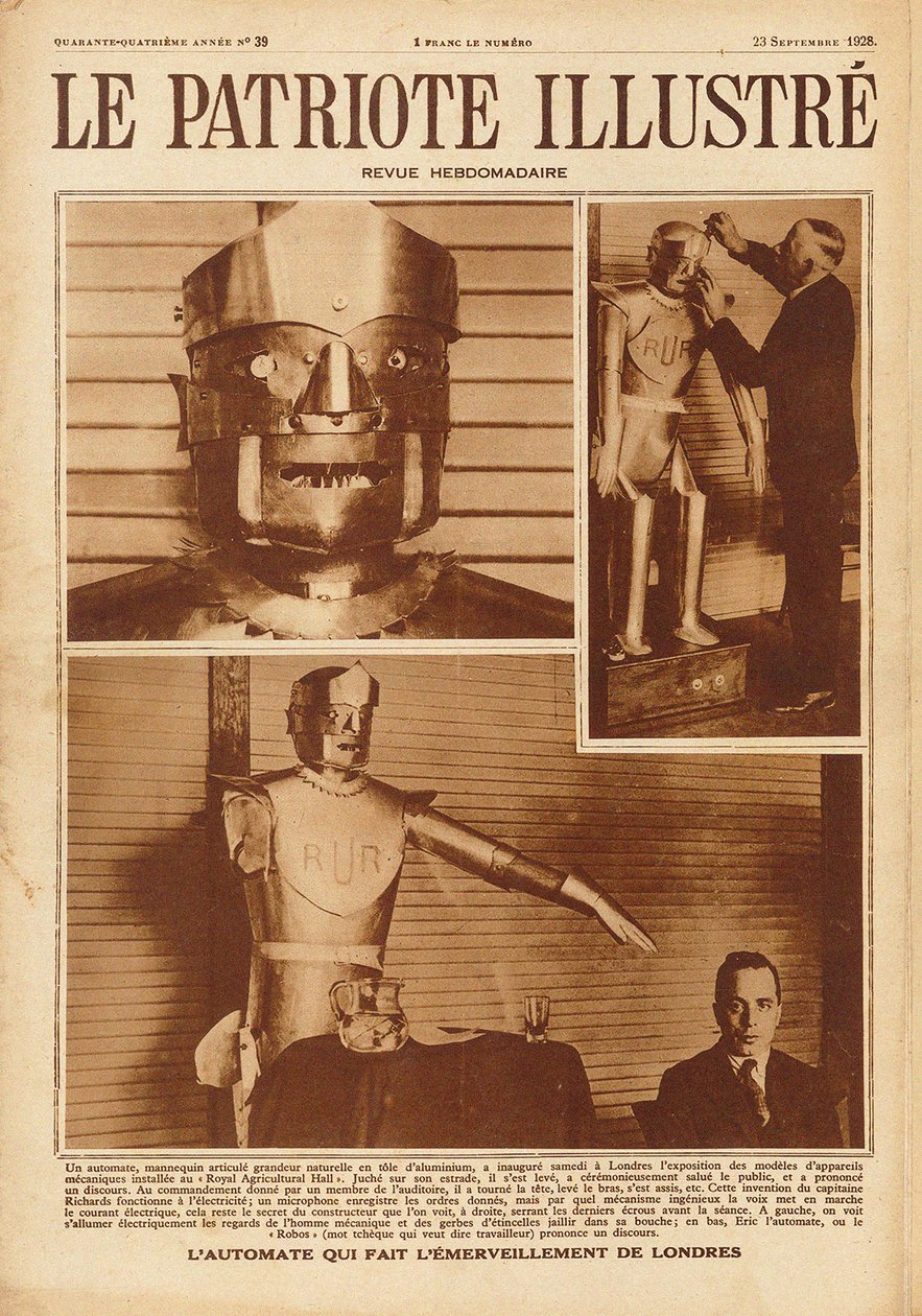 Eric, první britský robot na výstavě Society of Model Engineers v Londýně, 1928. od Unbekannt
