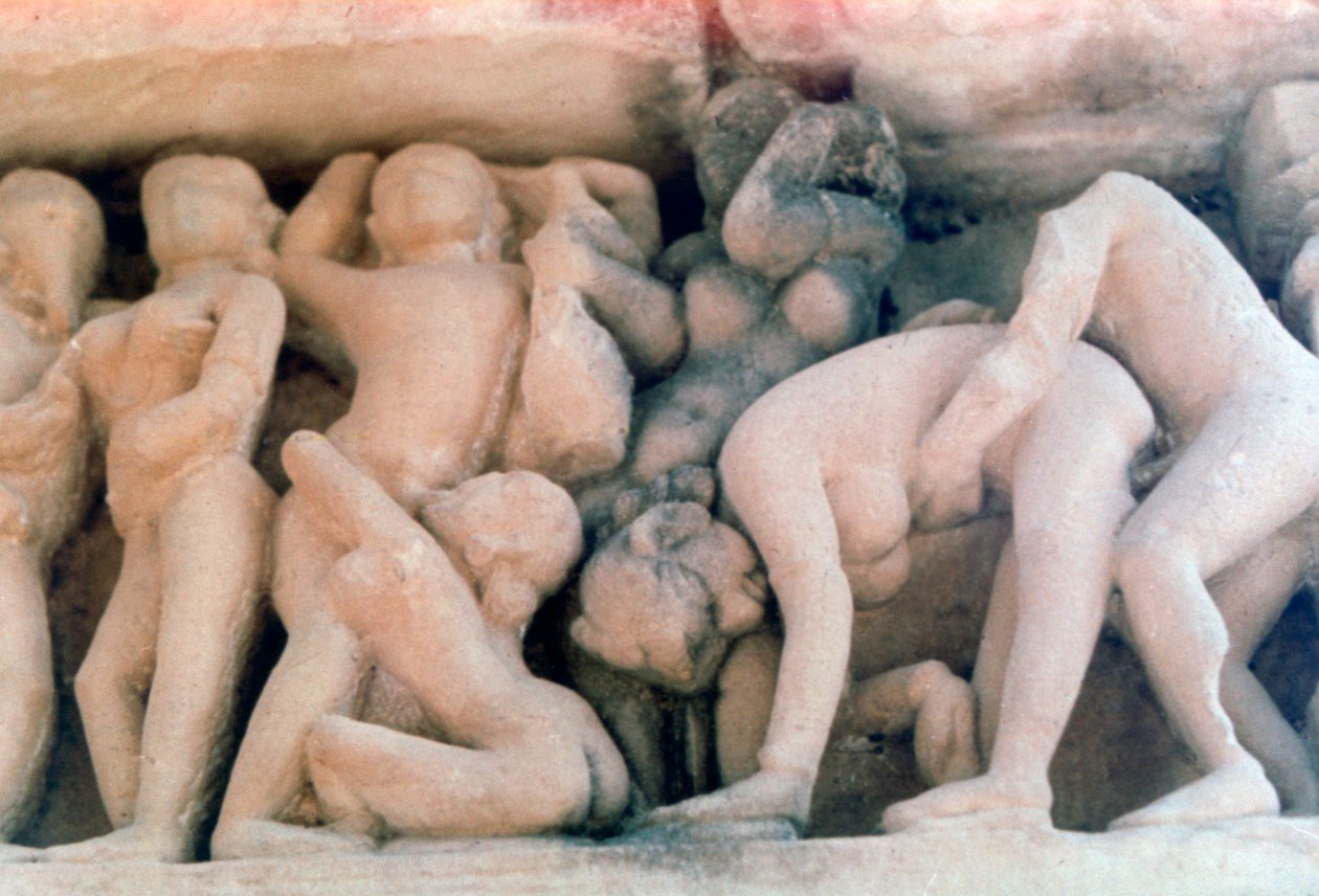 Erotická socha, Khajuraho, Indie. c950-1050. 20. století od Unbekannt