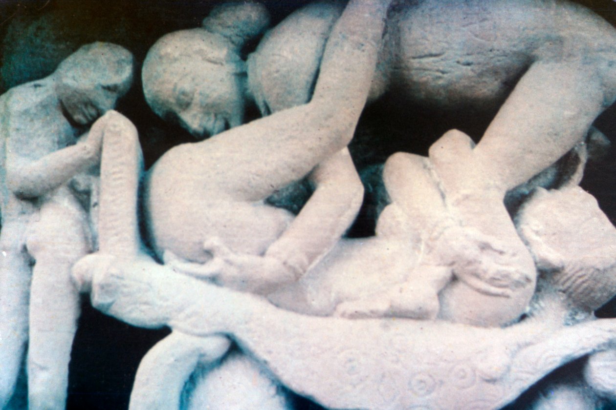 Erotická socha, Khajuraho, Indie. c950-1050. 20. století od Unbekannt