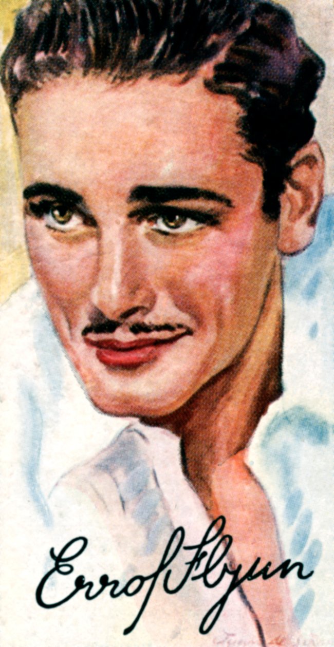Errol Leslie Thomson Flynn, 1909-1959, australský filmový herec, 20. století od Unbekannt