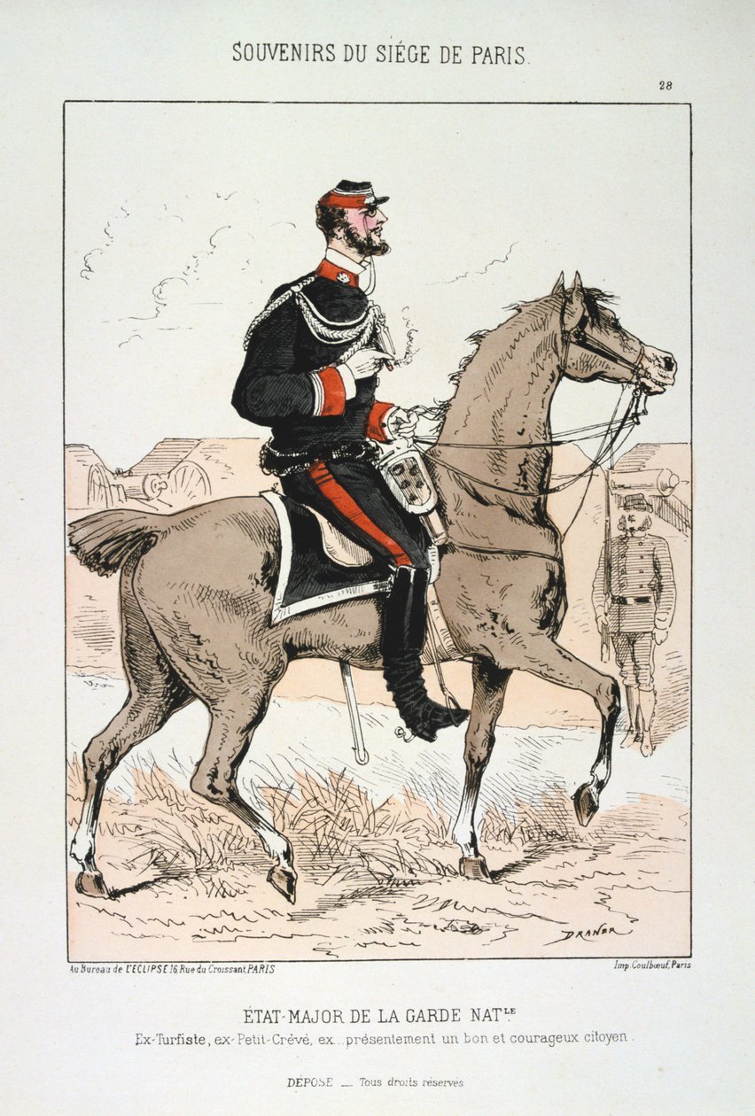 Etat Major de la Garde Nationale, obležení Paříže, francouzsko-pruská válka, 1870-1871. od Unbekannt