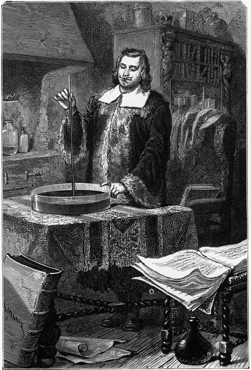 Evangelista Torricelli, italský fyzik, vynalézající rtuťový barometr, 1643 1873 od Unbekannt