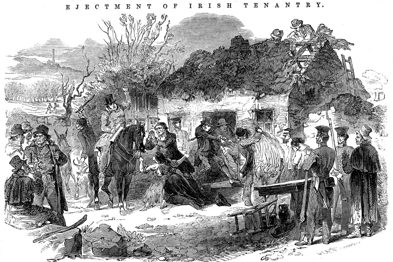 Vystěhovaná irská rolnická rodina, 1848 od Unbekannt