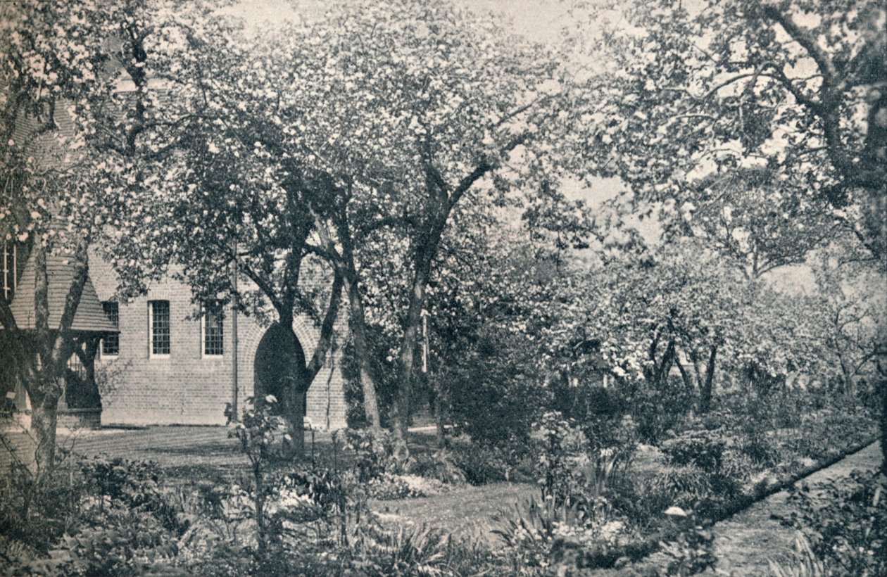 Příklad ovocné zahrady, původně vytyčené Williamem Morrisem, c1900 od Unbekannt