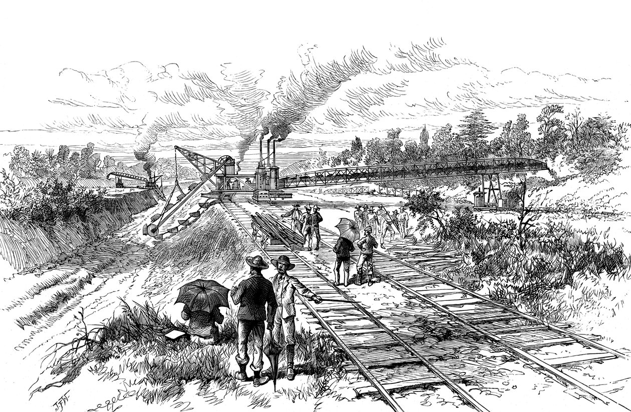Výkop Panamského průplavu, 1888 od Unbekannt