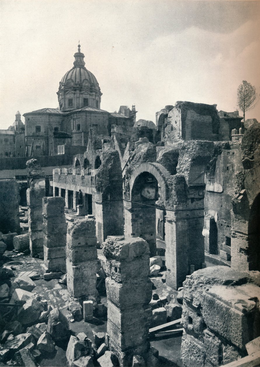 Vykopávky Fóra Julia Caesara v Římě, c1932 od Unbekannt
