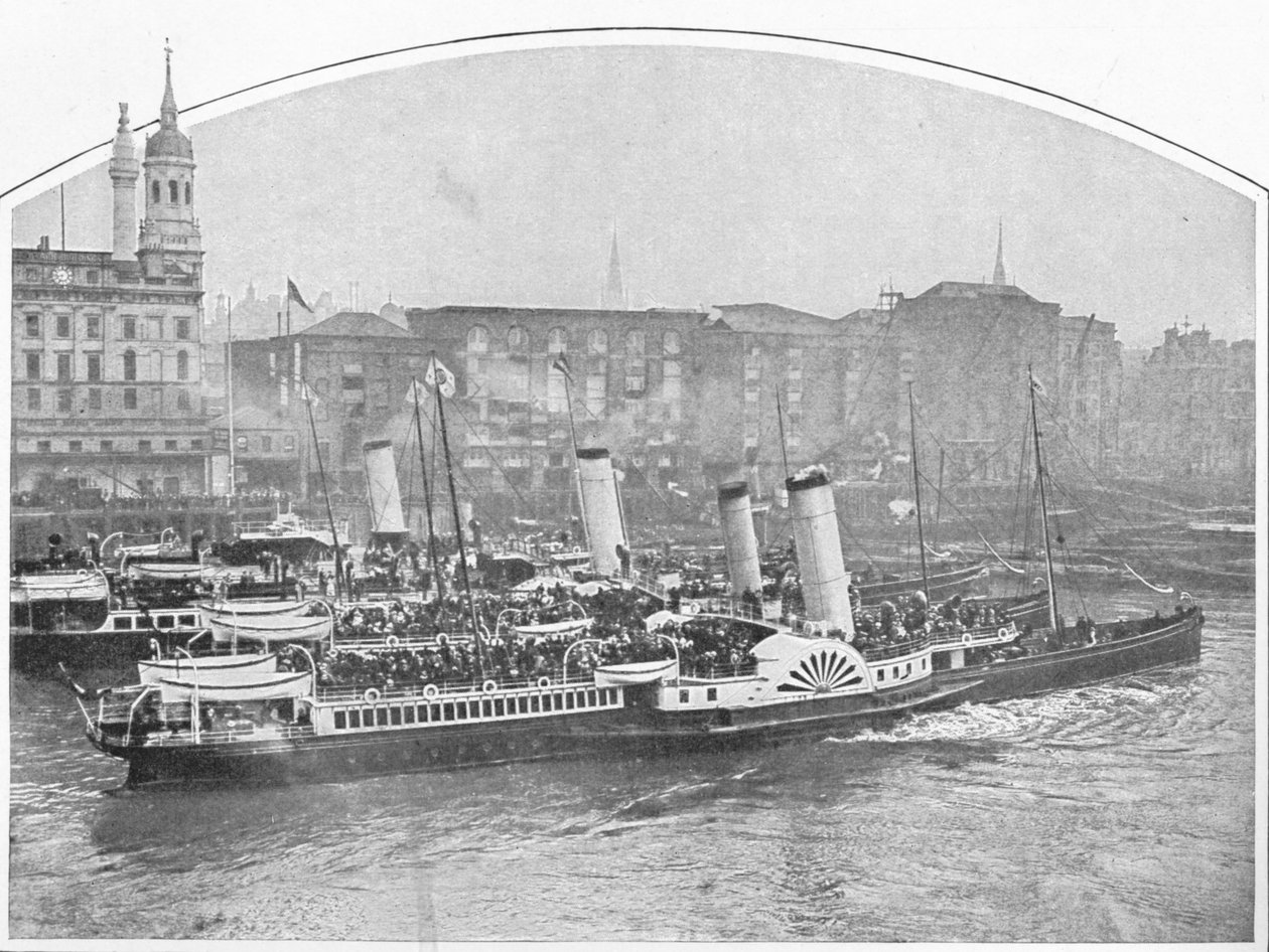 Výletní parníky opouštějící Fresh Wharf, London Bridge, c1903 1903 od Unbekannt