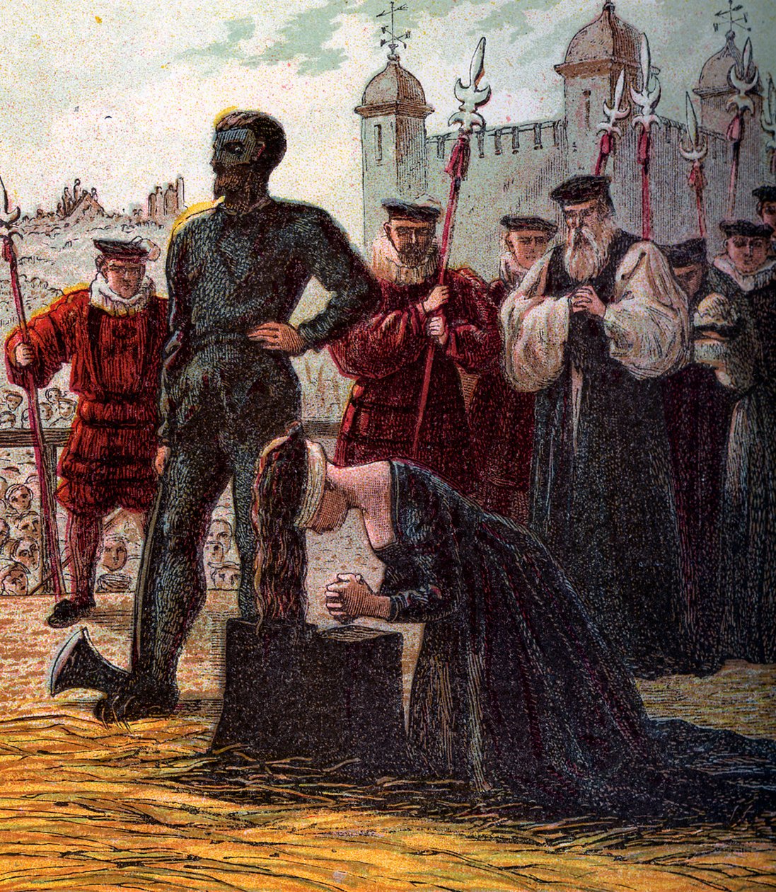 Poprava lady Jane Greyové, 1554, c1850 od Unbekannt