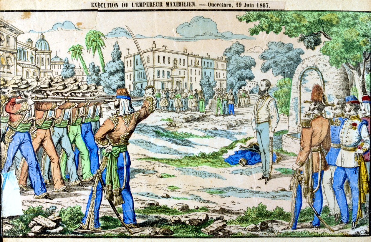 Poprava Maxmiliána, císaře Mexika, 19. června 1867 od Unbekannt